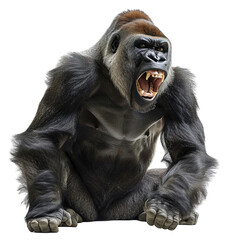 Gorilla Growl Isolated