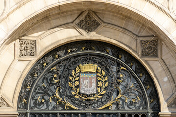 The town hall , in Europe, in France, in Ile de France, in Paris, Along the Seine, in summer, on a sunny day.