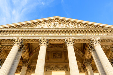 The Pantheon , in Europe, in France, in Ile de France, in Paris, in summer, on a sunny day.