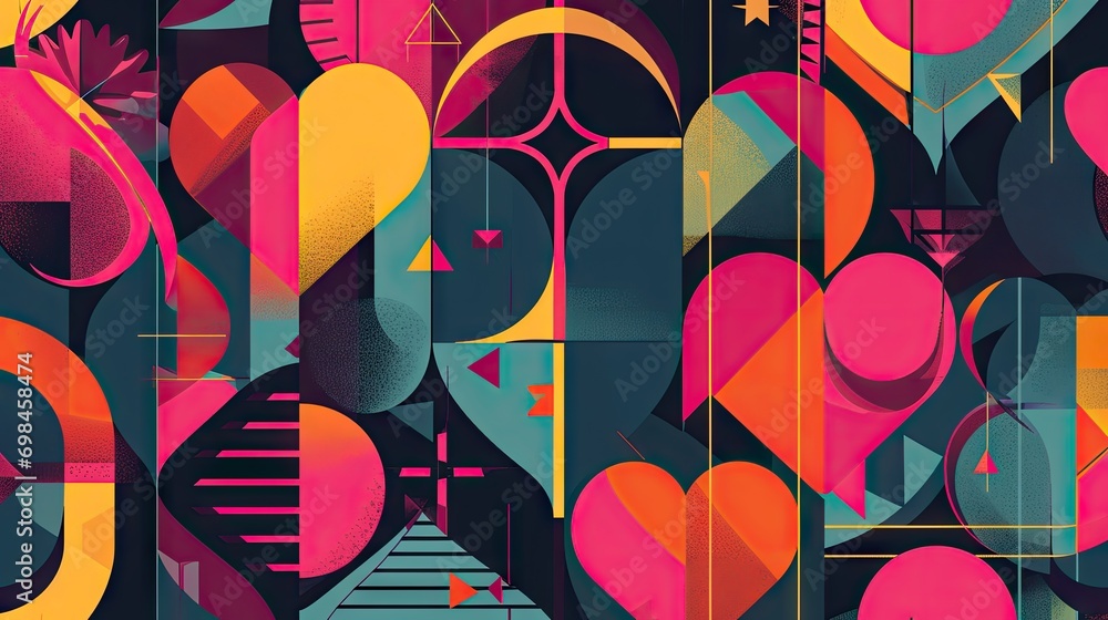 Aufkleber a colorful background with a lot of different shapes and sizes of different shapes and sizes of diff