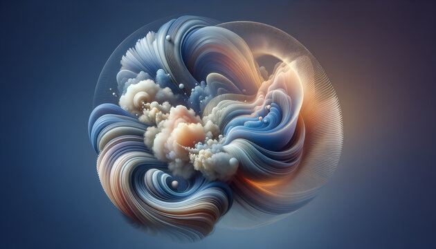 Abstract Cloud Computing Concept with Serene and Soothing Visuals