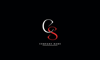 CS, SC C, S Alphabets Letters Logo Monogram