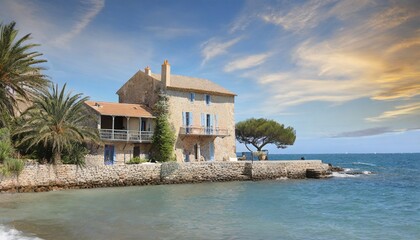 house on the sea,ai generated 