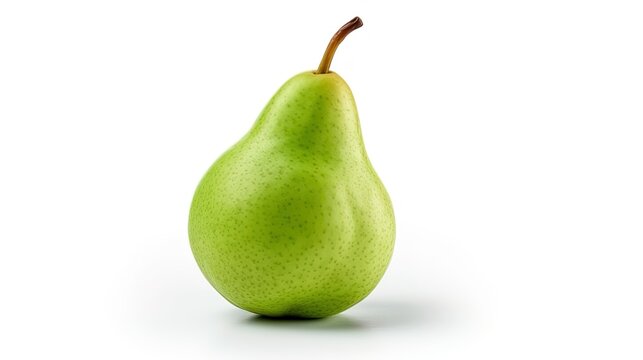 Sweet green pear isolated on a white background
