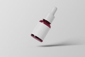 This realistic Dropper Bottle Mockup, with a white background, is perfect for advertising