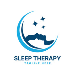 Sleep Therapy wellness Logo design Creative Concept modern simple