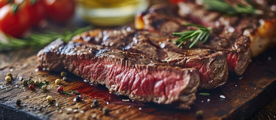 Advertisement opportunity for a tasty steak with a product image.