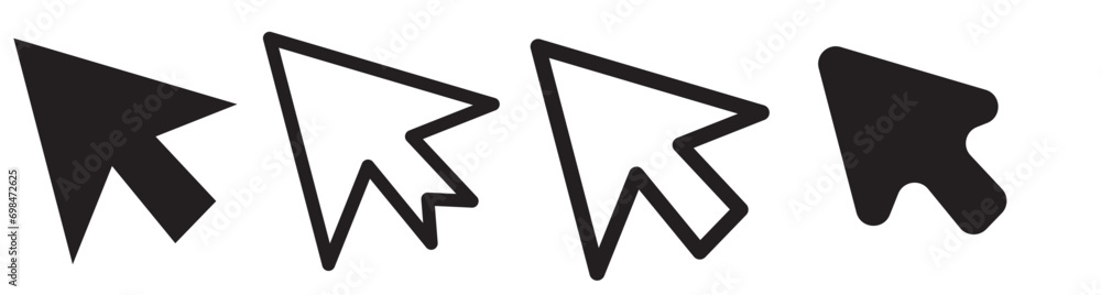Poster click icon vector for web and mobile app. pointer arrow sign and symbol. cursor icon