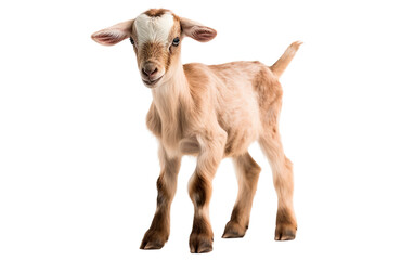 The Adventure of a Tiny Goat isolated on transparent Background