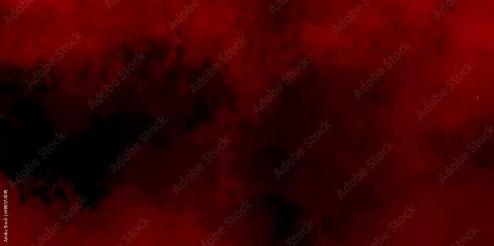 Poster red smoke texture on black. freeze motion of red dust splash abstract background of chaotically mixi