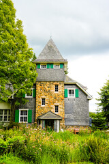 Fototapeta premium Idyllic well-kept house in the countryside. 