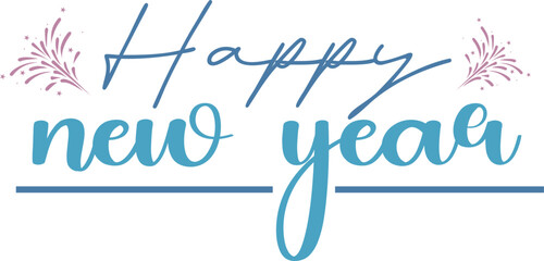 Decorative Text Happy New Year 