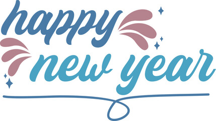 Decorative Text Happy New Year 
