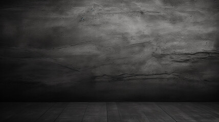 black concrete wall background, surface, copy space - obrazy, fototapety, plakaty