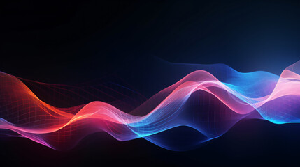 Abstract wave digital technology background