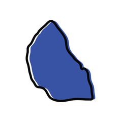 Benghazi region of Libya vector map Illustration.