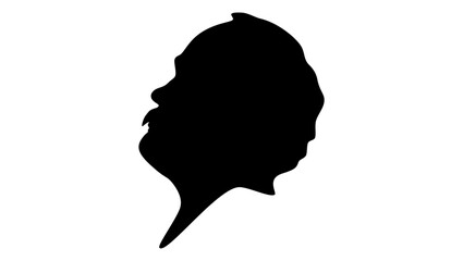 James Outram, black isolated silhouette