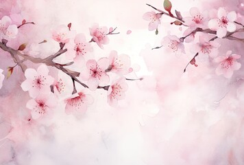 Fototapeta premium Sakura cherry blossom background wallpaper