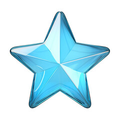 Obraz premium Blue digital star cut out