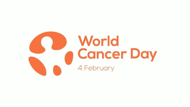 World Cancer Day Concept. Colorful Ribbons, world cancer day, motion design, Video animation, February 4th video banner on white background