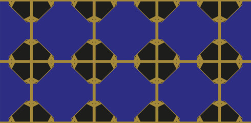 Fototapeta premium Golden ornament in Arabian style. Geometric background. Pattern wallpapers and for backgrounds. A popular trend in interior decoration. Geometric texture. Repeated printing.