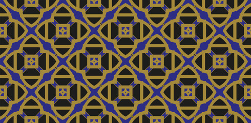 Golden ornament in Arabian style.  For Wallpaper, presentation, background. Interior design. Fashion print. Illustration made with texture. 