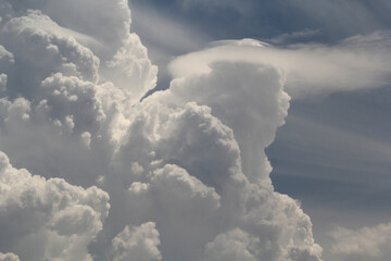 Cumulus storm clouds in a dramatic sky