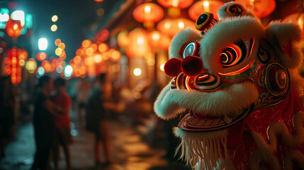 chinese new year lion dance