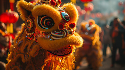 chinese new year lion dance