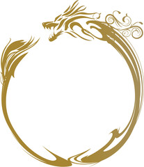 龍の豪華な金フレーム