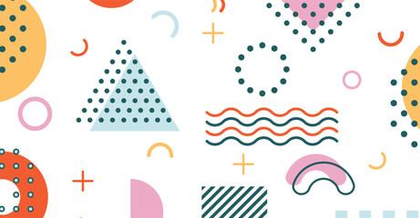 Obraz premium Modern abstract background with memphis elements