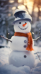 snowman in the night