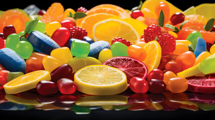 Fototapeta na wymiar fruit jelly candies