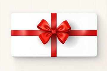 gift box with red bow. 