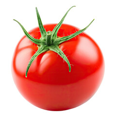 Red tomato isolated on transparent background