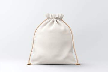 White Silk Fabric Bags with Laces for Jewelry