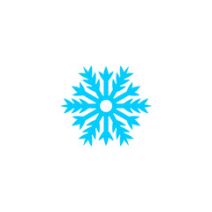 blue snowflake element set vector