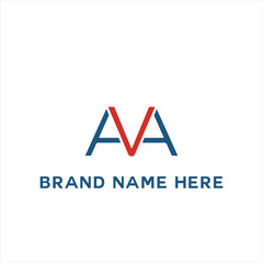 AVA logo. A V A design. White AVA letter. AVA, A V A letter logo design. Initial letter AVA linked circle uppercase monogram logo. A V A letter logo vector design.	