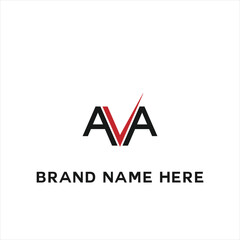 AVA logo. A V A design. White AVA letter. AVA, A V A letter logo design. Initial letter AVA linked circle uppercase monogram logo. A V A letter logo vector design.	
