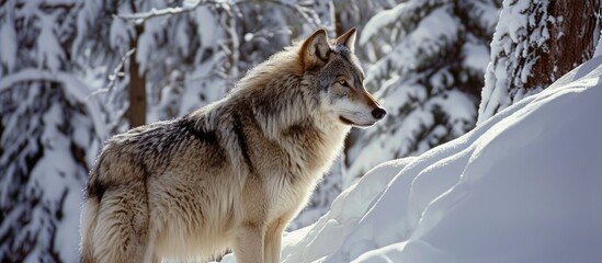 Obraz premium Canis lupus, known as Timber Wolf.