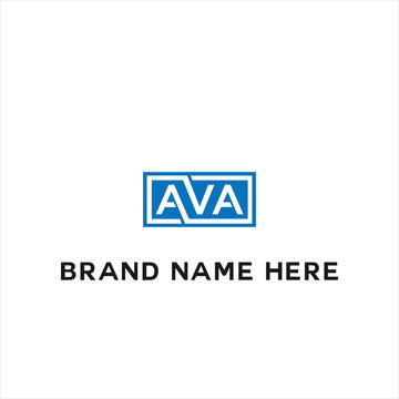 AVA logo. A V A design. White AVA letter. AVA, A V A letter logo design. Initial letter AVA linked circle uppercase monogram logo. A V A letter logo vector design.	
