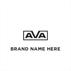 AVA logo. A V A design. White AVA letter. AVA, A V A letter logo design. Initial letter AVA linked circle uppercase monogram logo. A V A letter logo vector design.	