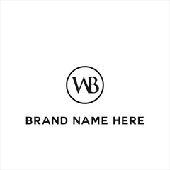 WB logo. W B design. White WB letter. WB, W B letter logo design. Initial letter WB linked circle uppercase monogram logo. W B letter logo vector design.	