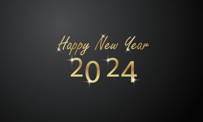 2024 Happy New Year Background Design. Greeting Card, Banner, Poster. Vector Illustration