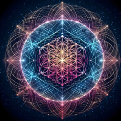 Sacred Geometry symbolizing spiritual interconnectedness.