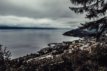 Stormy Coast in Trondheim Fjord.