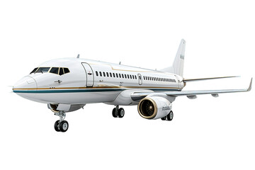 Obraz premium Private Jet Airplane isolated on PNG Background. Generative Ai.