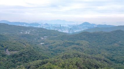 a mountains in Tai Mo Shan Country Park. Dec 22 2023