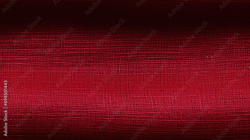 Poster a close up of a red cloth textured with a small amount of stitching on the side of the fabric.