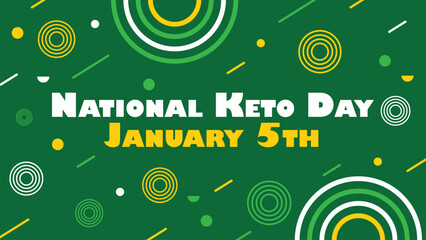 National Keto Day vector banner design. Happy National Keto Day modern minimal graphic poster illustration.